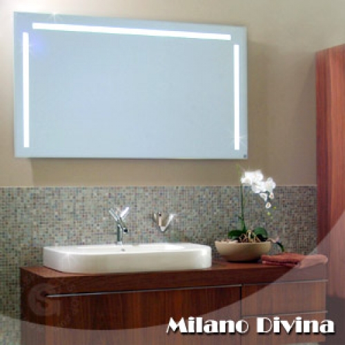 Badspiegel MILANO DIVINA T5 hinterleuchtet 1000 x 800 mm Facette