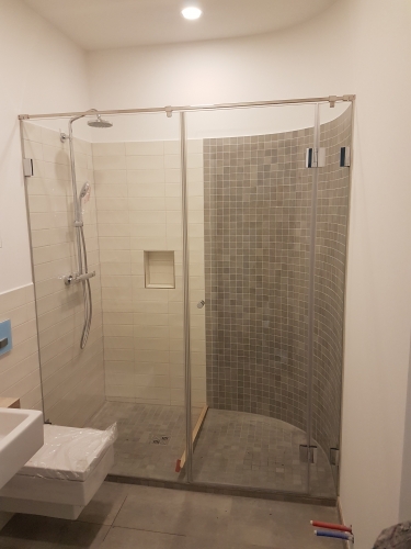 Preview: Duschabtrennung 5 Klarglas für Nischenbreite bis 1500 mm