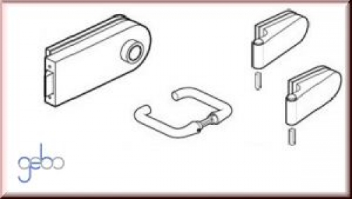 Preview: Claustra - Set mit Rundformdrücker unverschließbar hinten