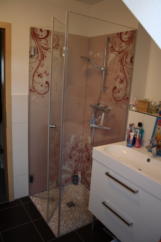 Preview: Echtglasdusche 11 Klarglas für eine Ecklösung bis 1000 x 1000 mm