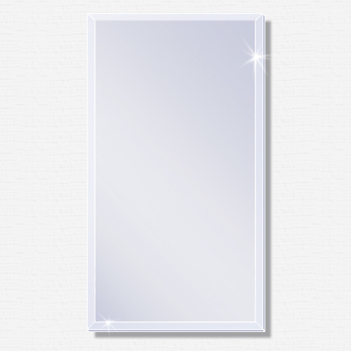 Mattierter Design-Spiegel Limbus 450 x 600mm
