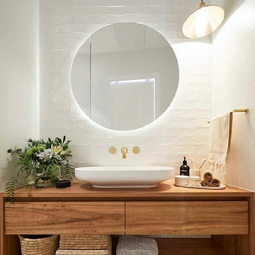 Smart Home Spiegel Cerchio LED indirekt beleuchtet
