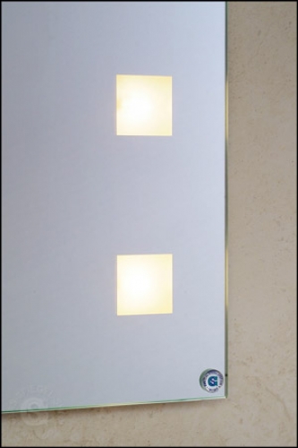Hinterleuchteter Spiegel Quadrato (Halogen Leuchten)