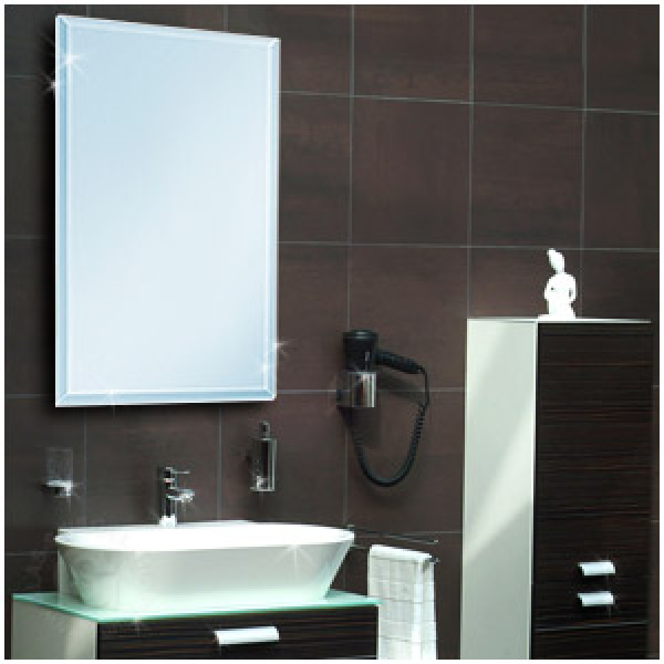 Badspiegel 500 x 500 mm (10-mm Facette)