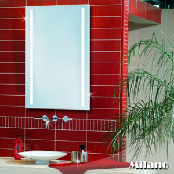 Badspiegel MILANO T5 hinterleuchtet 600 x 800 mm (Facette)