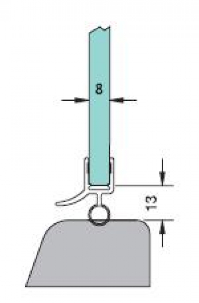 Dichtprofil Art.-Nr. 8863 für 6/8-mm Glas
