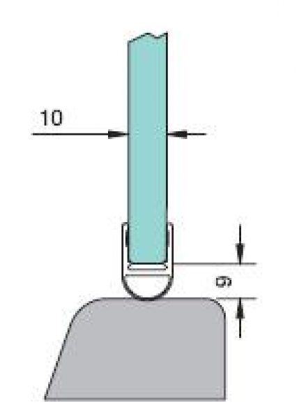 Dichtprofil Art.-Nr. 8861 für 6/8-mm Glas