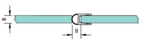 Dichtprofil Art.-Nr. 8861 für 6/8-mm Glas, Länge 2010 mm