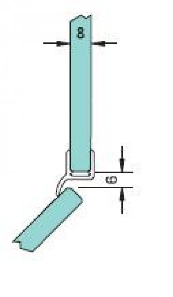 Dichtprofil Art.-Nr. 8860 für 6/8-mm Glas, Länge 2500 mm