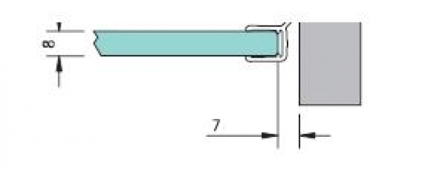 Dichtprofil Art.-Nr. 8862 für 6/8-mm Glas, Länge 2500 mm