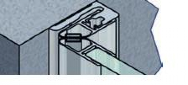 Trägerprofil E6/EV5 für Türanschlag Art.-Nr. 8860, Länge 2500 mm