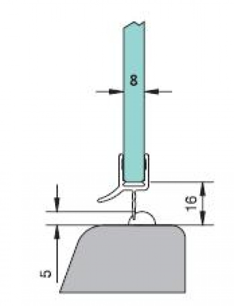 Dichtprofil Art.-Nr. 8864 für 6/8-mm Glas