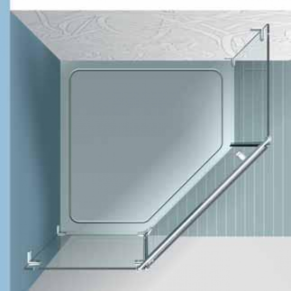 Eckdusche 1 Ornamentglas bis 1500 x 1500 mm (2)