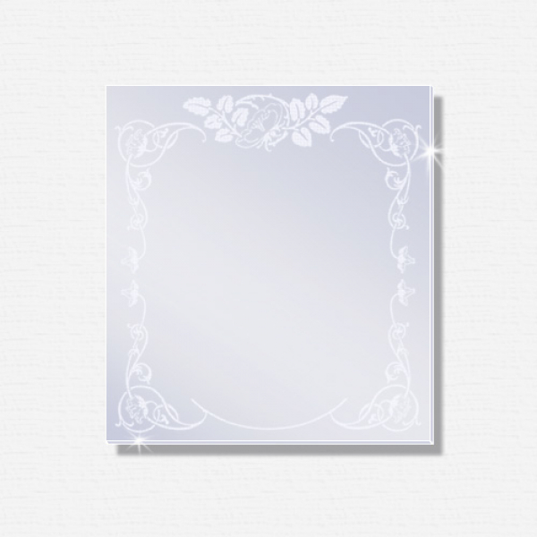 Mattierter Design-Spiegel BUTTEFLY 600 x 900mm