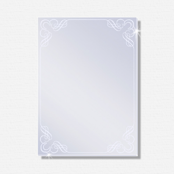 Mattierter Design-Spiegel FUN 500 x 700mm