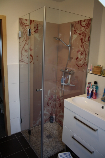 Echtglasdusche 11 Klarglas für eine Ecklösung bis 1000 x 1000 mm