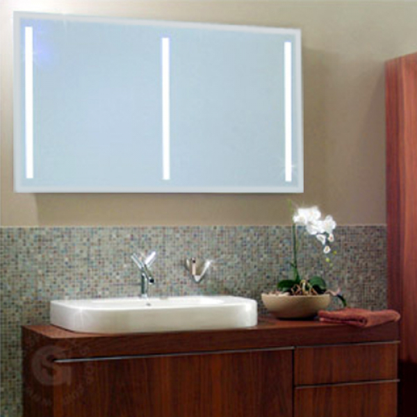Badspiegel MILANO PUR T5 hinterleuchtet ab 400 x 400 mm Facette
