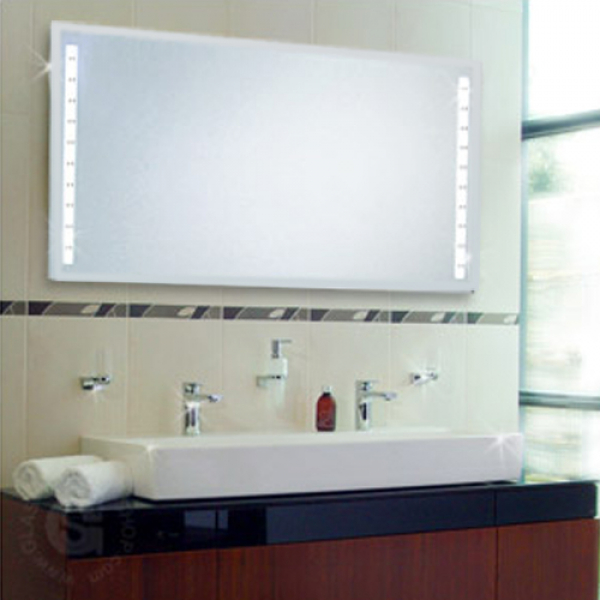 Qiyang Bad Spiegel mit led 800 X 600 X 35 MM wandspiegel mit licht Spiegel mit Beleuchtung 60 cm breit IP44 wasserdicht und staubdicht Touch Switch Control