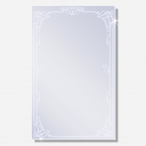 Mattierter Design-Spiegel SIENA 700 x 900mm