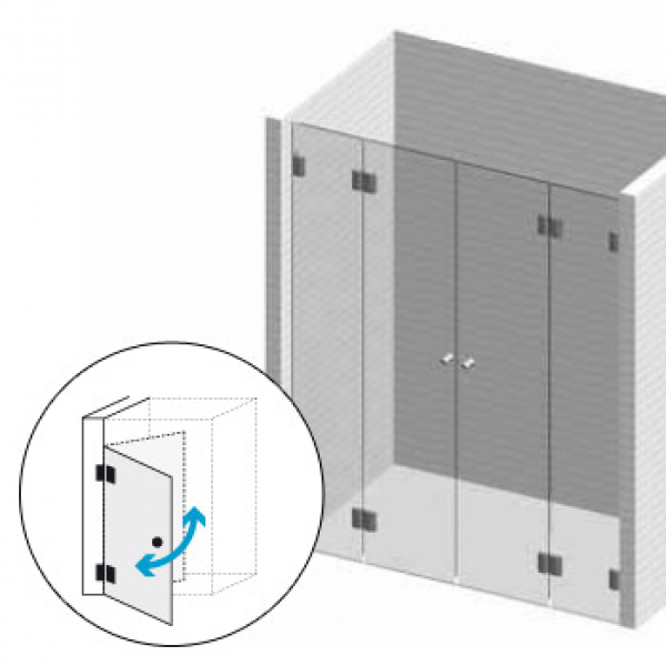 Duschabtrennung 6 Klarglas für Nischenbreite bis 1500 mm (3)