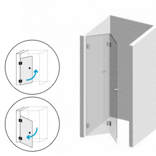 Duschabtrennung 7 Klarglas für Nischenbreite bis 1500 mm
