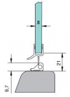 Dichtprofil Art.-Nr. 8864 für 6/8-mm Glas