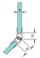 Magnetdichtprofil Art.-Nr. 8853 für 6/8-mm Glas, Länge 2500 mm