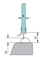 Dichtprofil Art.-Nr. 8864 für 6/8-mm Glas
