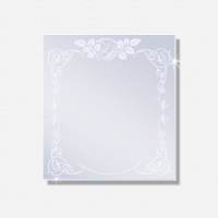 Mattierter Design-Spiegel BUTTERFLY 600 x 800mm