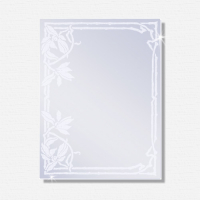 Mattierter Design-Spiegel PAPILLON 450 x 600mm