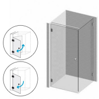Echtglasdusche 1 aus Ornamentglas bis 750 x 1000 mm