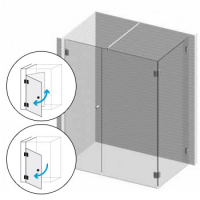 Echtglasdusche 2 aus Ornamentglas bis 1500 x 1500 mm (2)