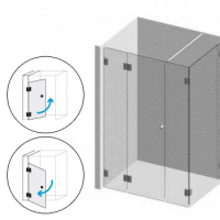 Echtglasdusche 3 aus Klarglas bis 1500 x 1500 mm