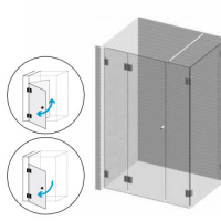 Echtglasdusche 3 aus Klarglas bis 1500 x 1500 mm (2)