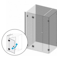 Echtglasdusche 3 aus Klarglas bis 1500 x 1500 (3)