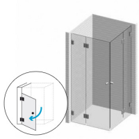 Echtglasdusche 8 aus Ornamentglas bis 1500 x 1500 mm (1)