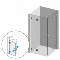 Echtglasdusche 8 aus Klarglas bis 1500 x 1500 (3)