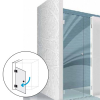 Duschabtrennung 2 Ornamentglas für Nischenbreite bis 1500 mm (1)