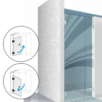 Duschabtrennung 2 Ornamentglas für Nischenbreite bis 1500 mm