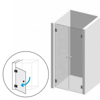 Duschabtrennung 3 Klarglas für Nischenbreite bis 1500 mm (1)
