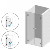 Duschabtrennung 3 Klarglas für Nischenbreite bis 1500 mm