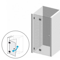 Duschabtrennung 4 Klarglas für Nischenbreite bis 1500 mm (3)