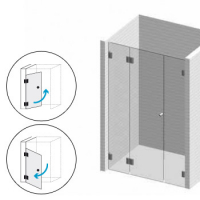 Duschabtrennung 5 Klarglas für Nischenbreite bis 1500 mm