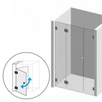 Duschabtrennung 5 Klarglas für Nischenbreite bis 1500 mm (2)
