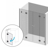 Duschabtrennung 6 Klarglas für Nischenbreite bis 1500 mm (1)