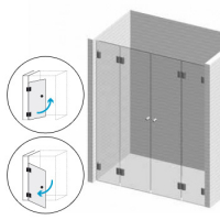 Duschabtrennung 6 Klarglas für Nischenbreite bis 1500 mm