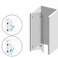 Duschabtrennung 7 Klarglas für Nischenbreite bis 1500 mm