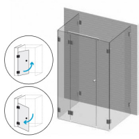 U-Dusche 3 Ornamentglas bis 1500 x 1500 x 1500 mm
