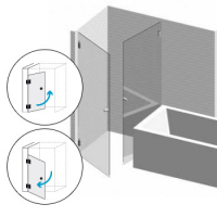 Badewannenlösung 10 Ornamentglas bis 1000 mm Breite
